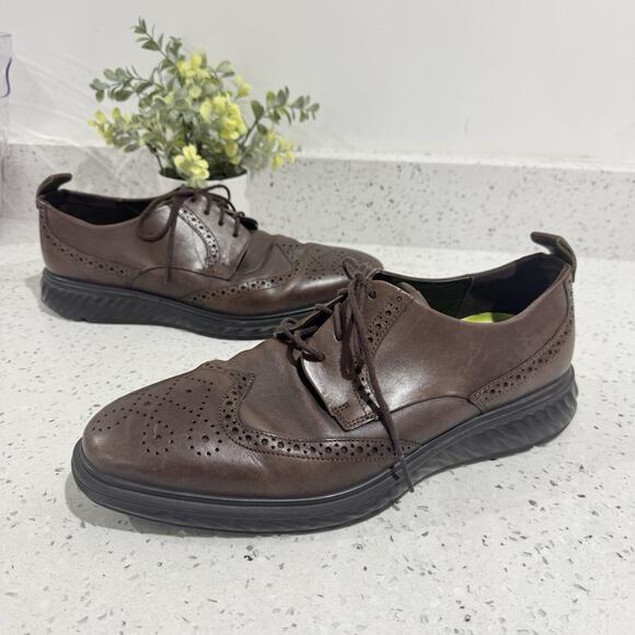 ECCO Men\'s ST.1 Hybrid Lite Brogue shoe Leather Brown Size 11 comfort dress main image 5